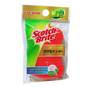 제로 스크래치 천연펄프 수세미(1p)