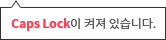 캡스락이 켜져 있습니다.
