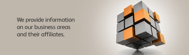 We provide information on our business areas and their affiliates.