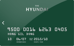 현대백화점카드 디자인 그린 이미지